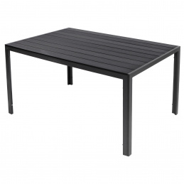 Linder Exclusiv Gartentisch Aluminium Anthrazit Roma 150x90x74 cm