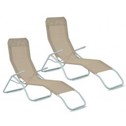 Aga 2x Gartenliege SIESTA MR4250 Braun