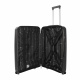 Aga Travel Kofferset 3-teilig MR4682 – Reisekoffer, Polypropylen, TSA-Schloss & 360° Rollen, leicht & robust, Handgepäck 33L/63L/93L, Schwarz