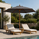 Linder Exclusiv Gartenschirm mit Holzkonstruktion 250 cm Dunkelgrau
