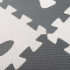 Aga Schaumstoff-Puzzlematte für Kinder 9-teilig Schwarz-Creme 85cm x 85cm x 1cm