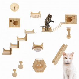 Plac zabaw dla kota 11-elementów ścianka wspinaczkowa