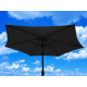 Linder Exclusiv knickbar Sonnenschirm, Gartenschirm Ø 300 cm,mit Kurbelmechanismus ,Hellgrau