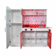 Aga4Kids Holzküche LUSSYS COOK WORLD in modernem Design mit reichhaltiger Ausstattung, Zwei-Platten-Herd, Backofen und Mikrowelle, Spüle mit Wasserhahn und Kühlschrank