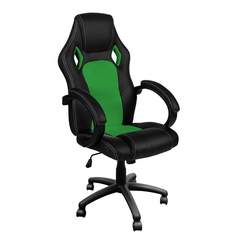 Aga Spielstuhl ,Bürostuhl,Drehbarer Spielstuhl, Gamingstuhl, Racing Schreibtischstuhl,Chefsessel Schwarz - Grün