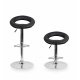Aga Barhocker MR2036 Schwarz Kunstleder bis 150kg belastbar Barstuhl 360° drehbar, Barhocker, Barstuhl, Bistrohocker