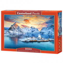 Puzzle 1000-elementów Sunrise on Sakrisoy, Lofoten, Norway C-105366-2 uniwersalny