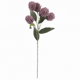 Roślina sztuczna Gałązka z 6 kwiatami fioletowa 53 cm wysokości JAK ŻYWA