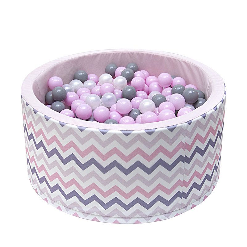 Aga Bällebad für Baby ab 1 Jahr, Rundes Weiches Schaumstoff Bällepool mit 200 Bälle, 90x40 cm Ballgrube Spielzeug für Kleinkinder, 990