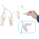 LED-Fotoleuchten 1,5 m 10LED warmweiß