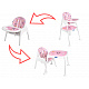 Aga Stillstuhl Hocker Stuhl 3in1 rosa