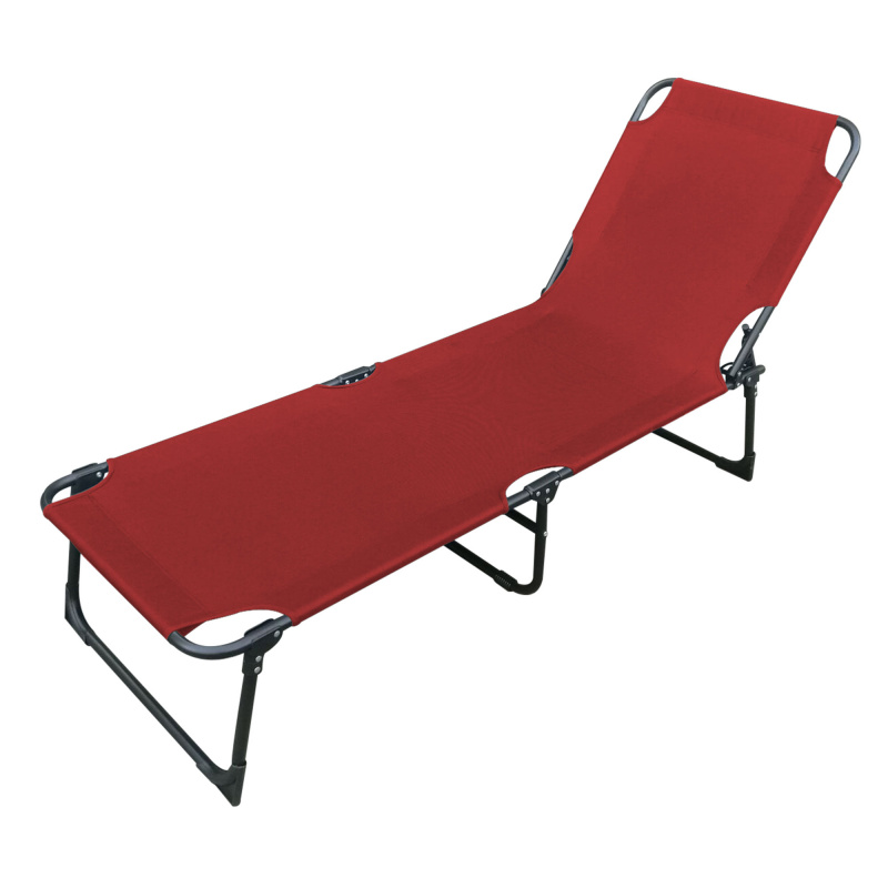 Linder Exclusiv Klappbarer Garten-Liegestuhl mit vier Positionen MC37201R Rot