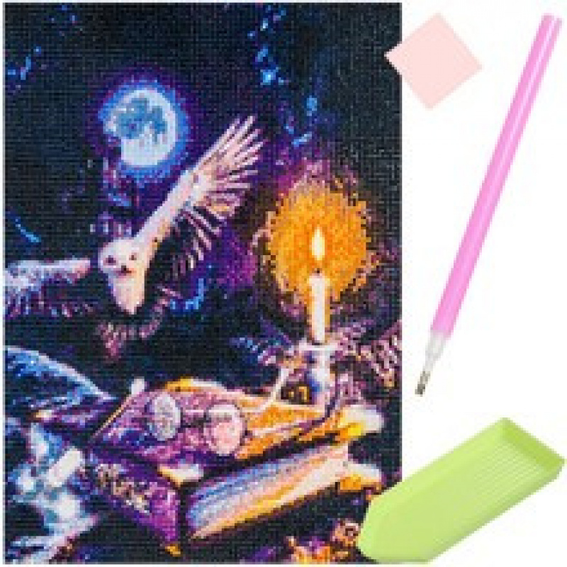 Diamantmalerei Stickerei Diamant Painting Dekoration Kreuzstich 16137, Muster:Eule H16217