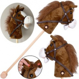 Hobby Horse Koń na patyku Dźwięk galopu i rżenia + ruchomy pysk ZA5442 uniwersalny