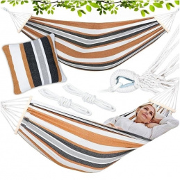 HM2 HAMAK OGRODOWY POPRZECZKA DWUOSOBOWY  STRIP 7