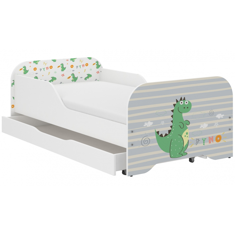 Holzspielzeug Kinderbett Dino 140x70 cm