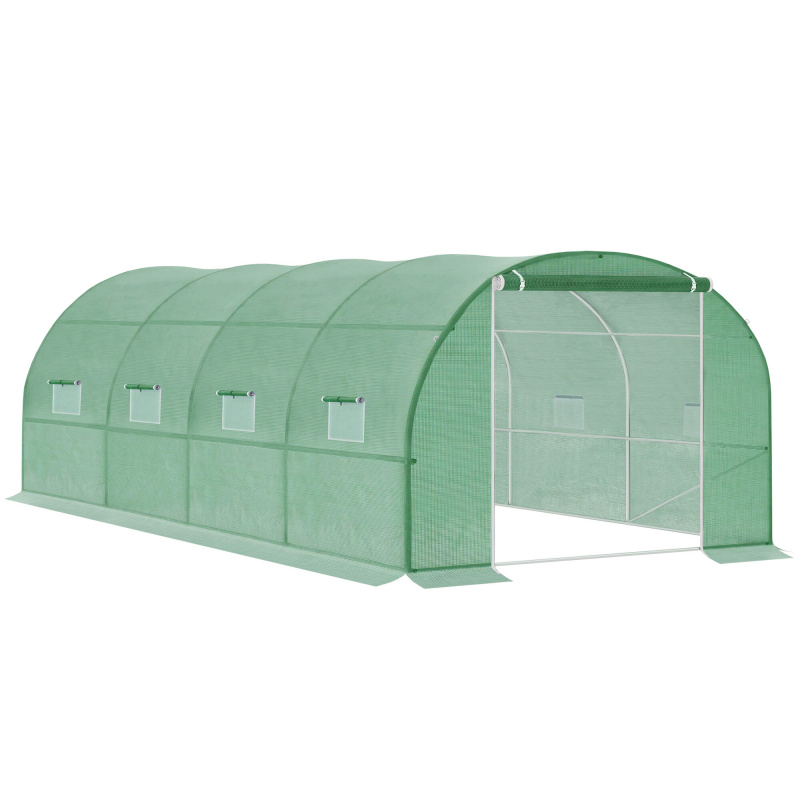 Aga Garten-Foliengewächshaus Polytunnel Folienhaus Pflanzenhaus 4x3x2 m