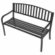 Aga Gartenbank Metall, 2-Sitzer Sitzbank, Parkbank bis 240kg belastbar, Terrassenbank für Garten, Balkon und Terrasse MR2006 127x60x87cm