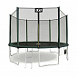 Aga SPORT PRO Trampolin 400 cm Dunkelgrün, Kindertrampolin, Gartentrampolin mit Sicherheitsnetz + Sicherheitsnetz + Leiter