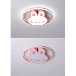 LED stropní svítidlo plafond do dětského pokoje stmívatelné LUMELA + dálkové ovládání králíček