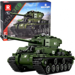 Reobrix Licencjonowane Klocki Czołg Sherman M4A3E8 836 ele ZA5806 uniwersalny