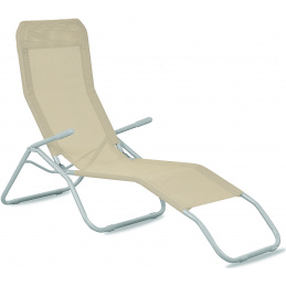 Aga Garten-Liegestuhl SIESTA Beige