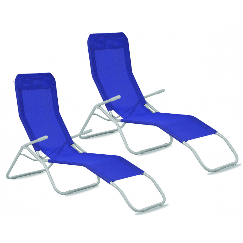 Aga 2x Gartenliege SIESTA MC372171BL Dunkelblau