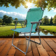 Linder Exclusiv Klappstuhl Oxford PO2600P Petrol – Campingstuhl & Angelstuhl, bis 100 kg, Dunkelgrau Faltbar Stuhl, Gartenstuhl