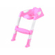 Kindertoilettensitz Trittstufen ZA4348 Weiss / Rosa