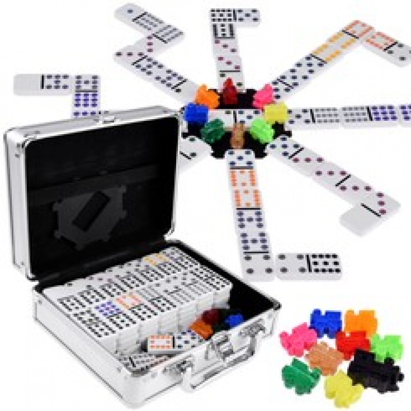 Domino Spiel Mexican Train Metallkoffer GR0630 universal