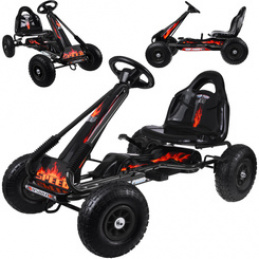 Duży gokart na pedały regulowane siedzisko pompowane koła SP0839 uniwersalny Duży gokart na pedały regulowane siedzisko pompowane koła SP0839 uniwersalny