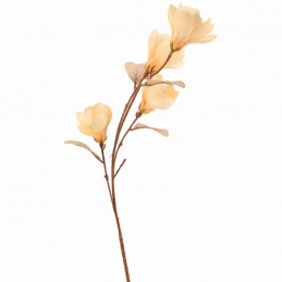 Roślina sztuczna Gałązka Magnolii 82 cm wysokości kremowy JAK ŻYWY