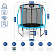 Aga SPORT EXCLUSIVE Trampolin, 244 cm 8 ft Hellblau, Kindertrampolin, Gartentrampolin mit Sicherheitsnetz + Sicherheitsnetz + Leiter