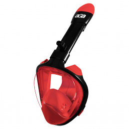 Aga Vollgesichts-Schnorchelmaske L/XL Schwarz/Rot