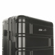 Handgepäck, Aluminium Koffer MR4678 Schwarz, Teleskopgriff, TSA, 4 Rollen, Aluminium Hartschale
