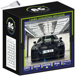 LED stropní svítidlo Hexagon IP44 - 520W - 110 lm/W - 243 x 485cm - studená bílá