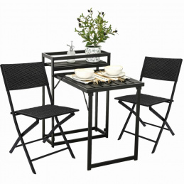 Meble na balkon zestaw 2 krzesła i stół