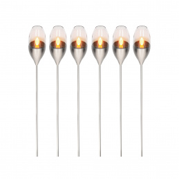 Kynast Garten LED Solarleuchte Fackel 112 cm 6 Stk.