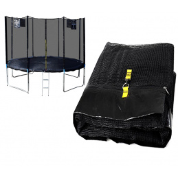 Chiemsee Schutznetz 430 cm für 8 Stangen Schwarz