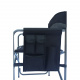 Aga Campingstuhl mit Tisch & Seitentasche Grau / Schwarz – Faltbarer Regiestuhl mit Armlehnen, Aluminiumgestell, bis 100 kg, für Outdoor, Angeln & Garten