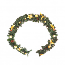 Aga Weihnachtsgirlande 180 cm Gold