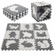 Aga Schaumstoff-Puzzlematte für Kinder 9-teilig Schwarz-Creme 85cm x 85cm x 1cm