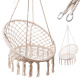 Aga Schaukelstuhl Nest mit Rückenlehne 80cm creme