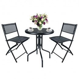 O15A ZESTAW BALKONOWY 2 KRZESŁA STOLIK