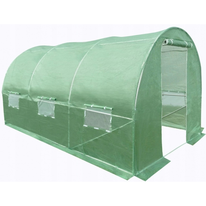 Aga Garten-Foliengewächshaus mit vielen Fenster für eine bessere Luftzirkulation Polytunnel 4x2,5x2 m