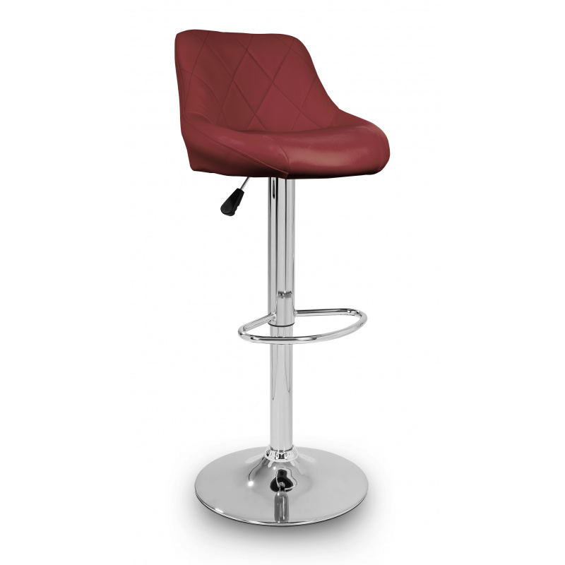 Aga Barhocker Burgundy  aus Kunstleder 360° drehbar höhenverstellbar, Barstuhl, Küchenhocker, Barhocker, Barstuhl, Bistrohocker