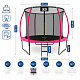 Aga SPORT EXCLUSIVE Trampolin 305 cm 10 ft Rosa, Kindertrampolin, Gartentrampolin mit Sicherheitsnetz + Schutznetz + Leiter