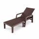 Aga Gartenliege verstellbar Dunkelbraun
