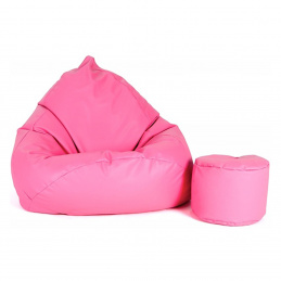 Aga Sitzsack Relaxationbag XXXL + Fußstütze Rosa