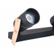 LED Deckenleuchte VIKI-L LED-Deckenleuchte LED-Deckenlampe LED-Deckestrahler 2x GU10 schwarz